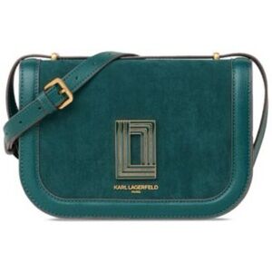 Karl Lagerfeld Teal Suede Crossbody